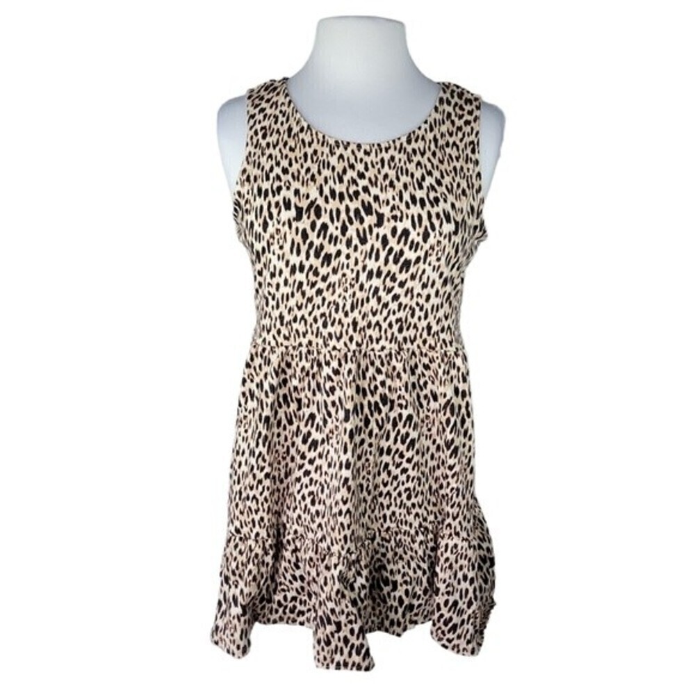 Love, Fire NWT Cheetah Print Sleeveless Dress Girls Size XL